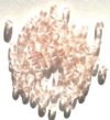 100 4mm Transparent Rosaline Glass Cube Beads